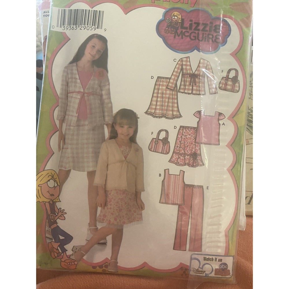 Simplicity 4669 Lizzie McGuire Outfit Sewing Pattern Girls Size 7-14 Uncut Y2K